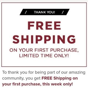 Poshmark Free shipping for 7 days